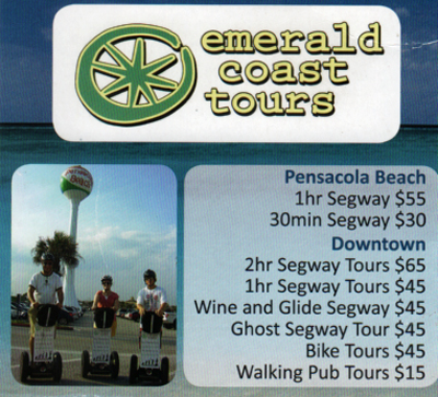 Emerald Coast Tours information flyer